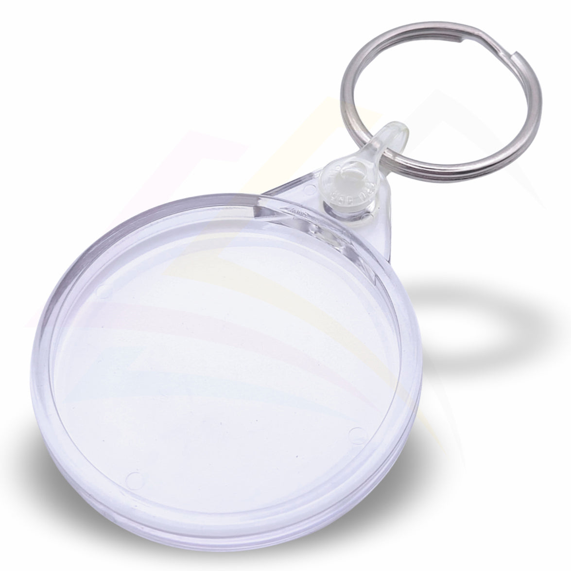 IR02 Round 38mm Photo Insert Acrylic Keyring - Blank or Printed - Pack of 50