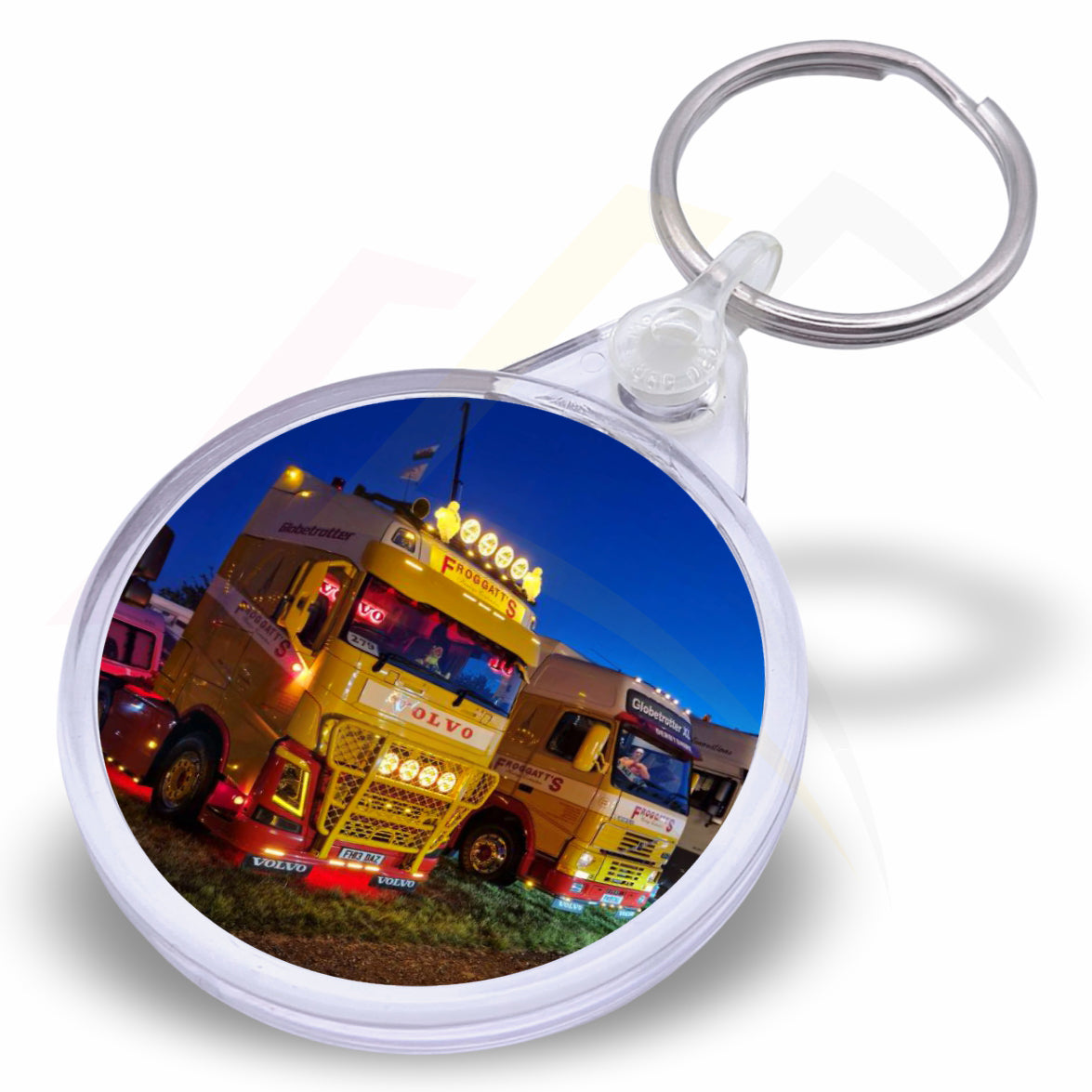 IR02 Round 38mm Photo Insert Acrylic Keyring - Blank or Printed - Pack of 50