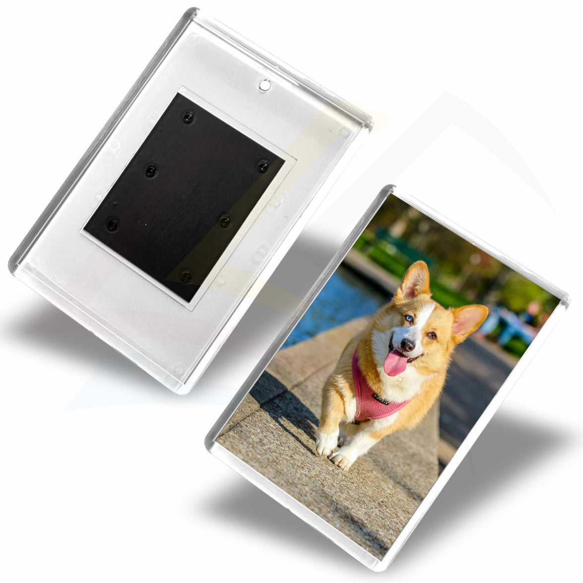 JM02 Jumbo Acrylic Fridge Magnet Rectangular 90x60mm Photo Insert - Blank or Printed - Pack of 50