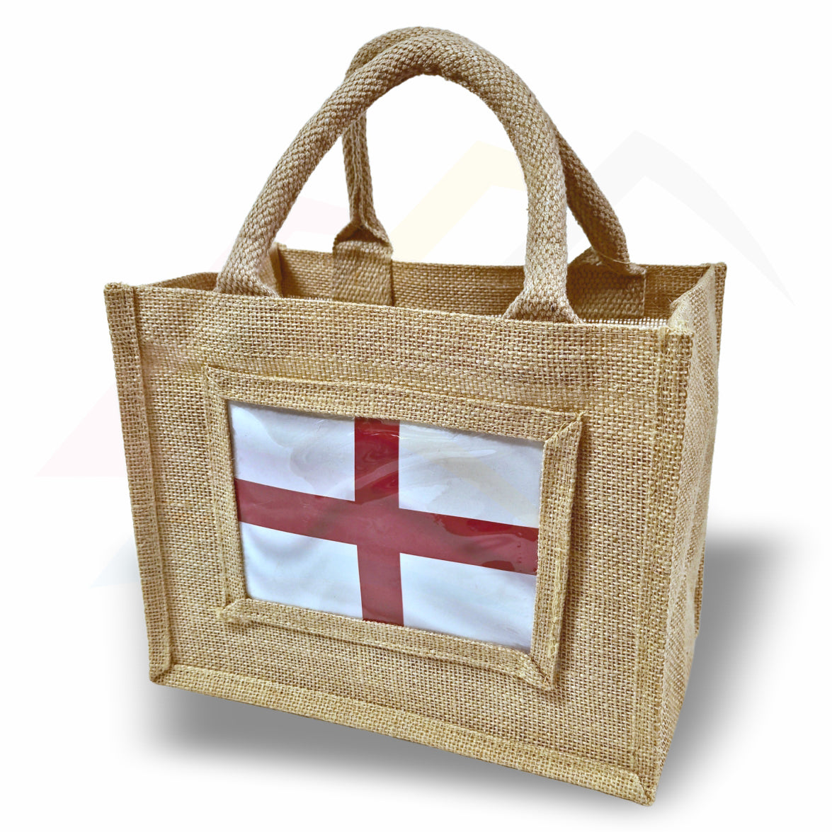 JS46 Mini Jute Bag Pink, Black, Natural - 152x102mm Photo Insert - Blank or Printed