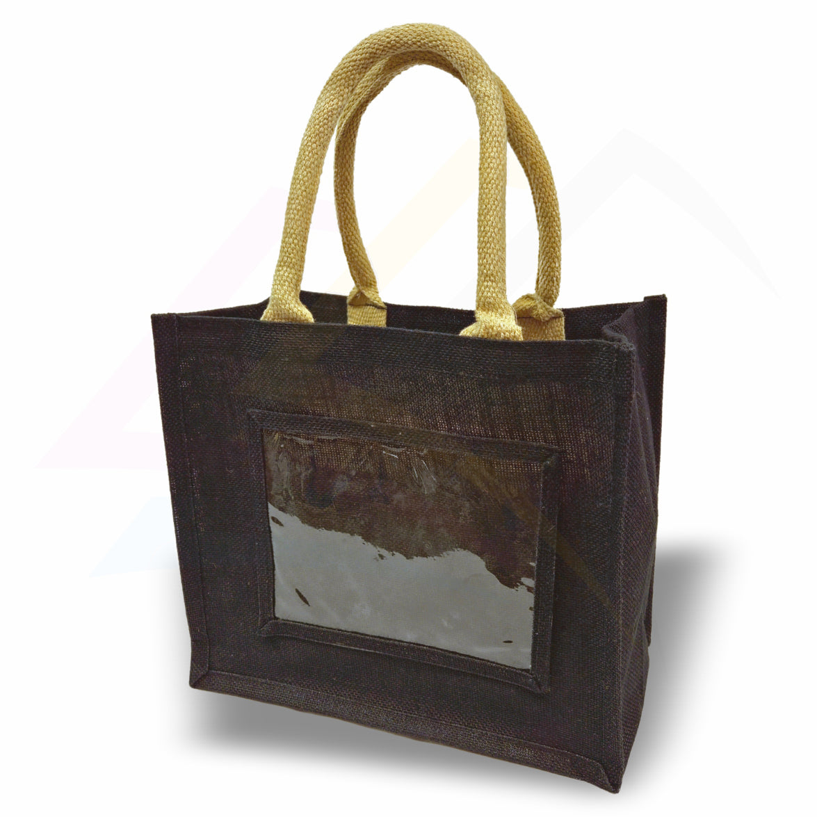 JS68 Medium Jute Bag Pink, Black, Natural - 203x152mm Photo Insert - Blank or Printed