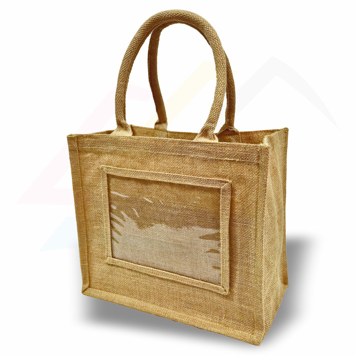 JS68 Medium Jute Bag Pink, Black, Natural - 203x152mm Photo Insert - Blank or Printed