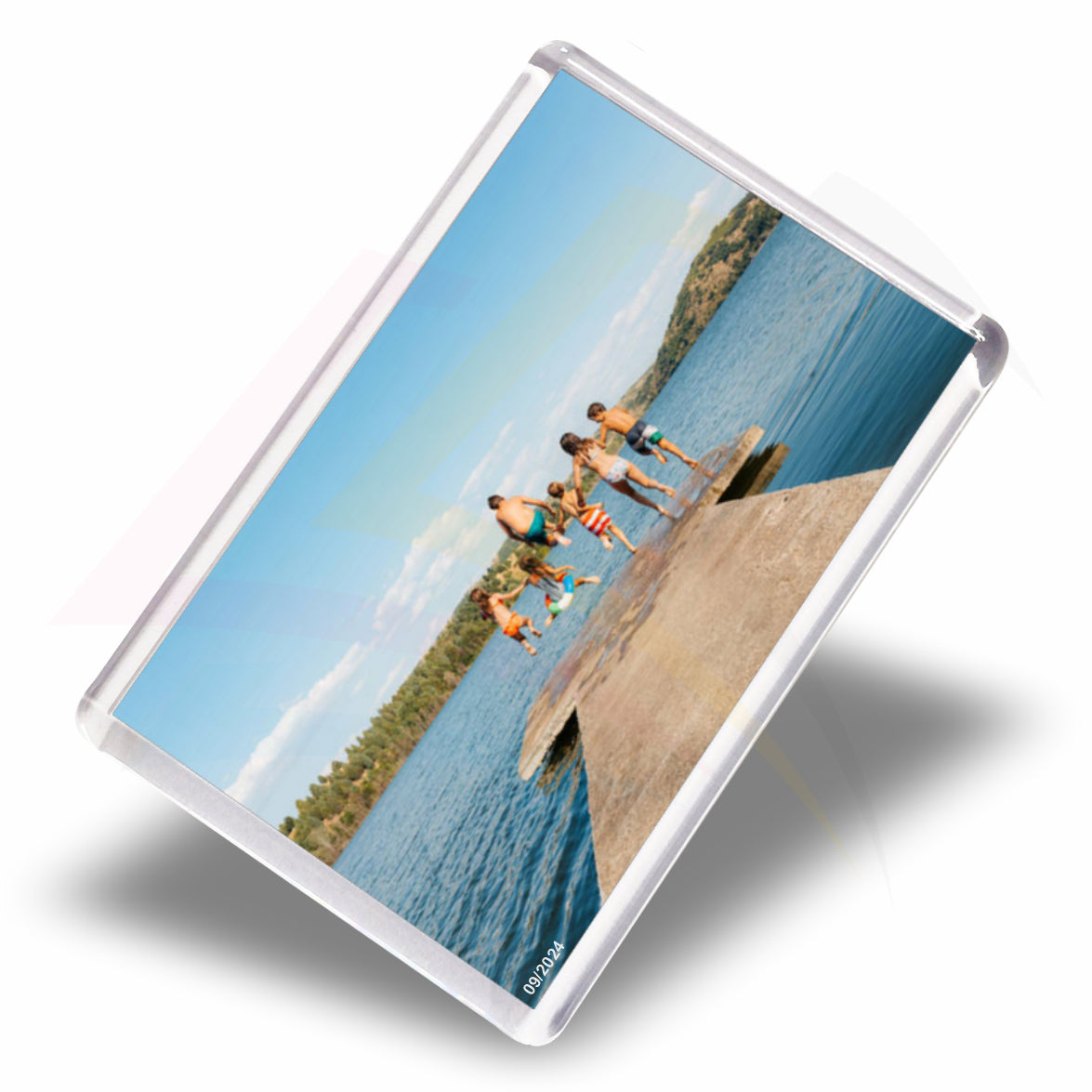 L4M-10 Acrylic Fridge Magnet Rectangular 70x45mm Photo Insert - Blank or Printed - Pack of 10