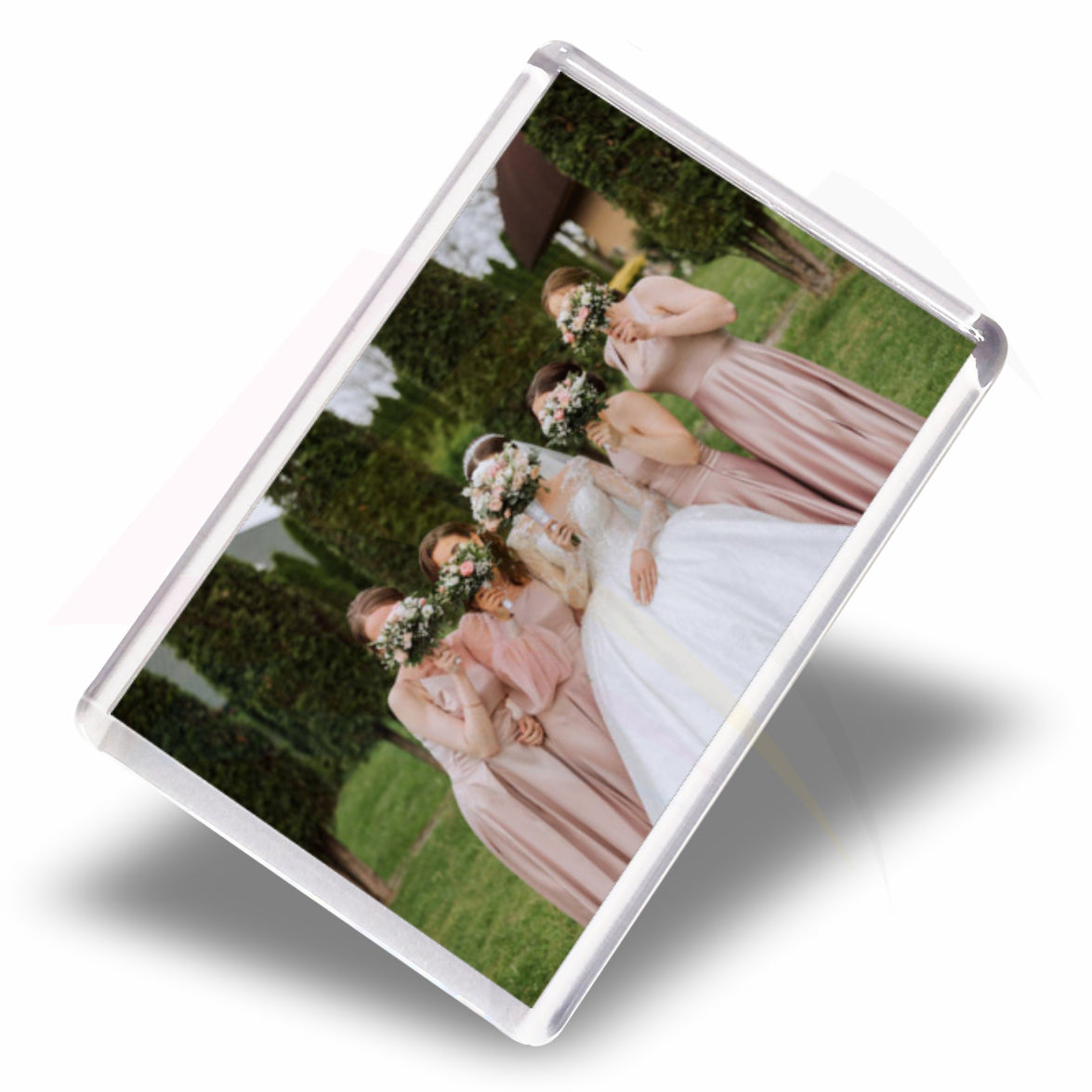 L4M-10 Acrylic Fridge Magnet Rectangular 70x45mm Photo Insert - Blank or Printed - Pack of 10