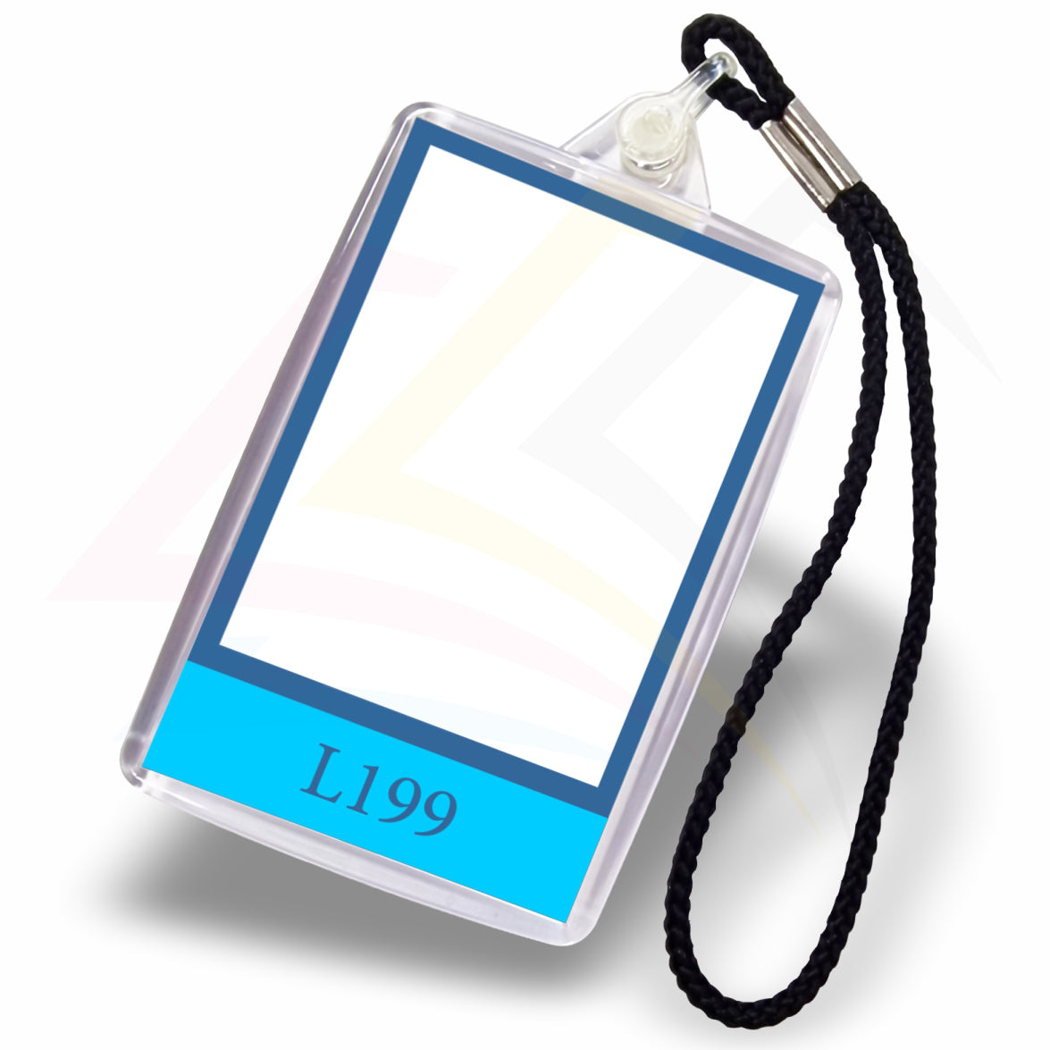 LZ02 Acrylic Luggage Fob Rectangular 70x45mm Photo Insert - Blank or Printed - Pack of 50