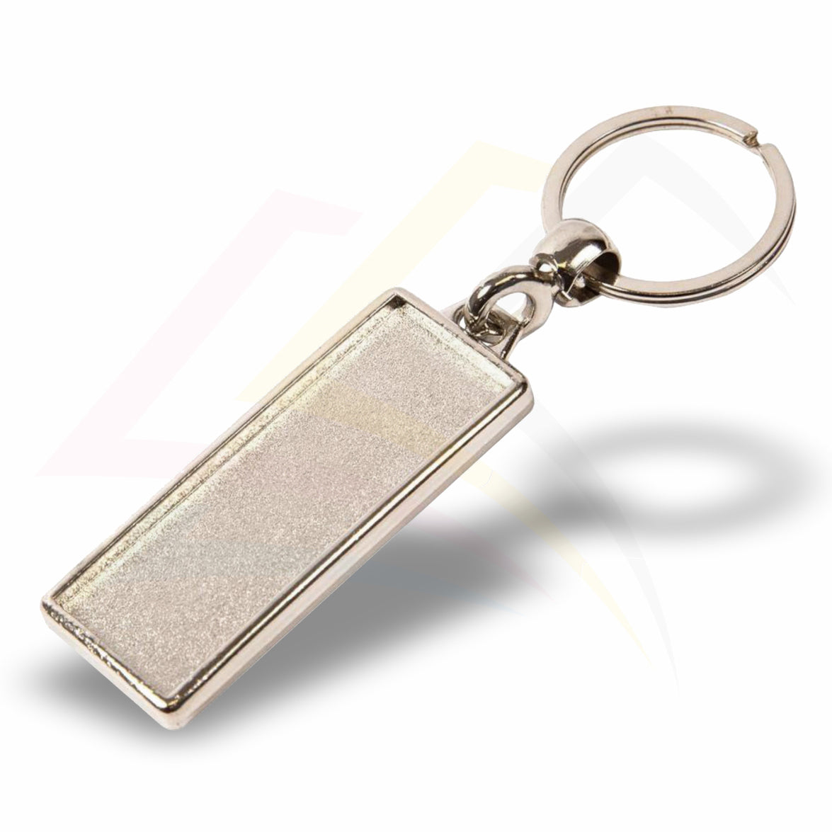 MA-18D 50x18mm Rectangular Photo Insert Metal Keyring - Blank or Printed - Pack of 100