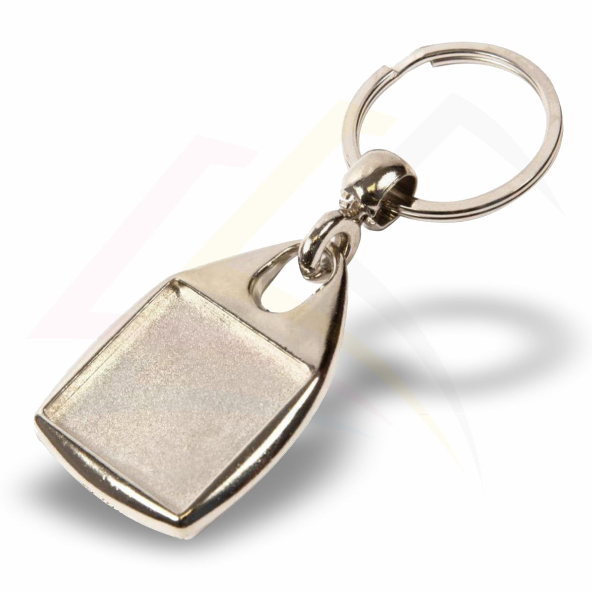 MF-25D 25mm Square Photo Insert Metal Keyring - Blank or Printed - Pack of 100