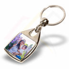 MF-25D 25mm Square Photo Insert Metal Keyring - Blank or Printed - Pack of 100