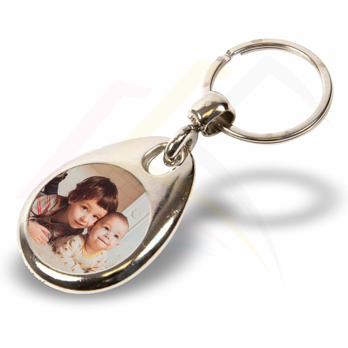 MH-25D 25mm Round Photo Insert Metal Keyring - Blank or Printed - Pack of 100