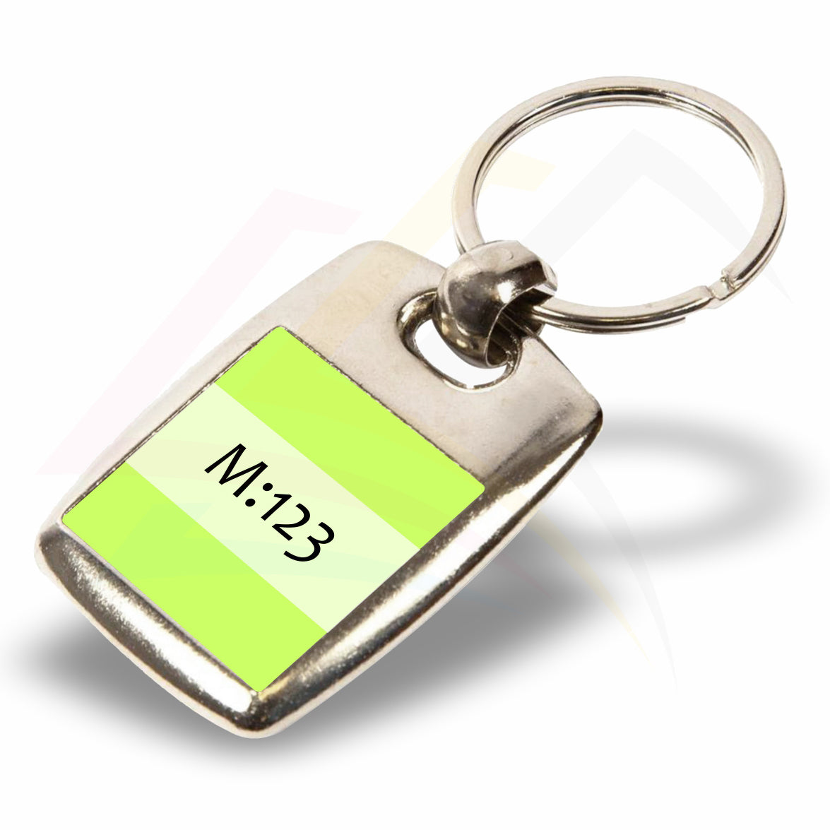 MK-25D 25mm Square Photo Insert Metal Keyring - Blank or Printed - Pack of 100