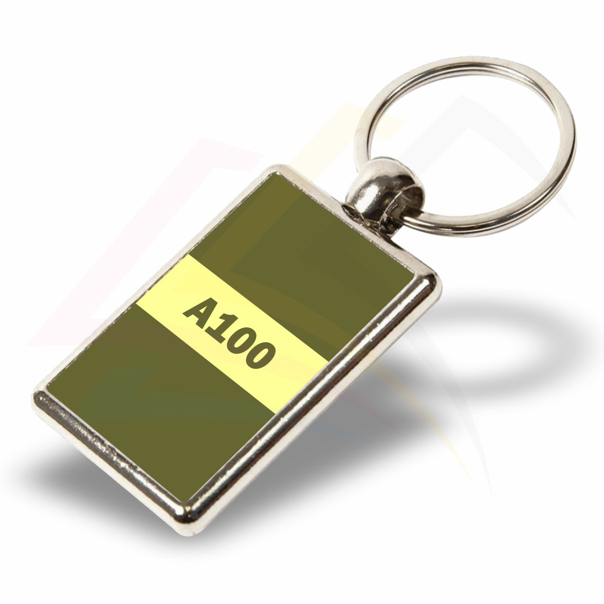 ML-40D 40x25mm Rectangular Photo Insert Metal Keyring - Blank or Printed- Pack of 100