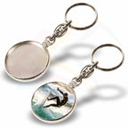 MO-33D Round 33mm Photo Insert Metal Keyring - Blank or Printed - Pack of 100