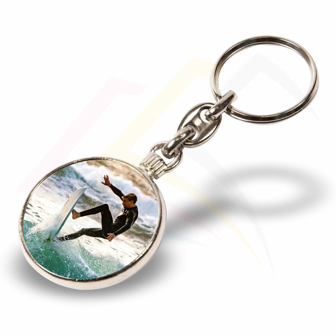MO-33D Round 33mm Photo Insert Metal Keyring - Blank or Printed - Pack of 100