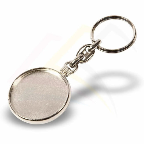 MO - 33D Round 33mm Photo Insert Metal Keyring - Blank or Printed - Pack of 100