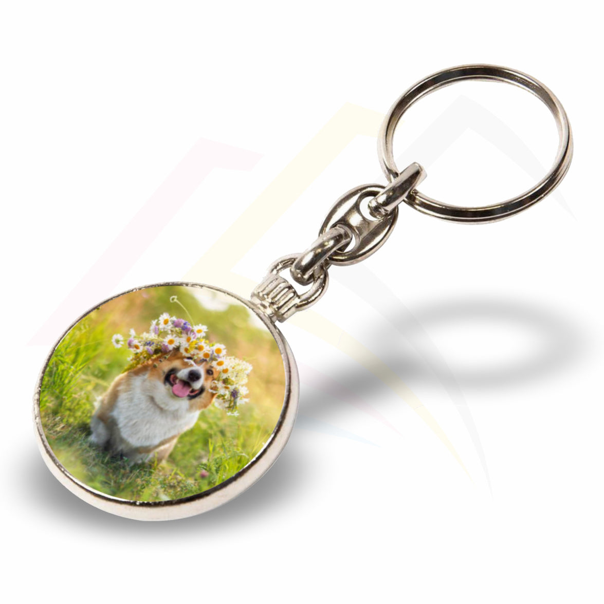 MO-33D Round 33mm Photo Insert Metal Keyring - Blank or Printed - Pack of 100