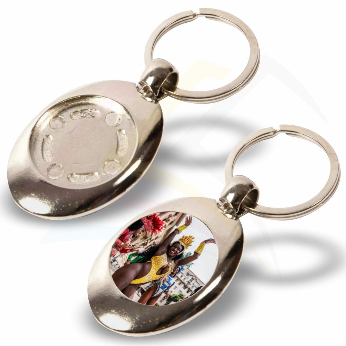 25mm Round Double Sided Metal Keyring - Blank or Printed – Intaprint Ltd