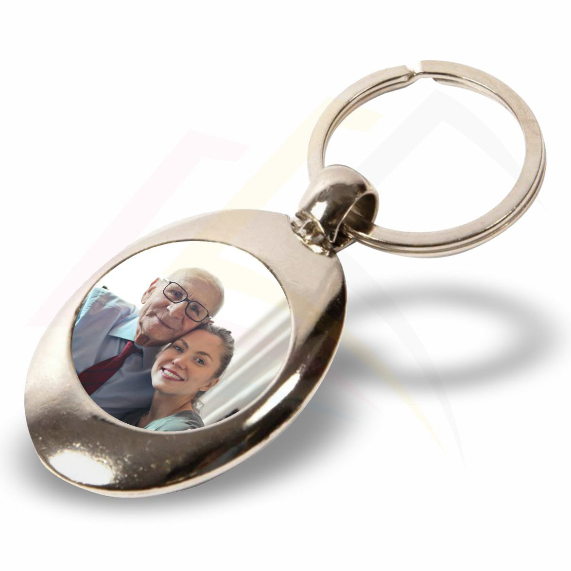 MP-25D Round 25mm Double Sided Photo Insert Metal Keyring - Blank or Printed - Pack of 100