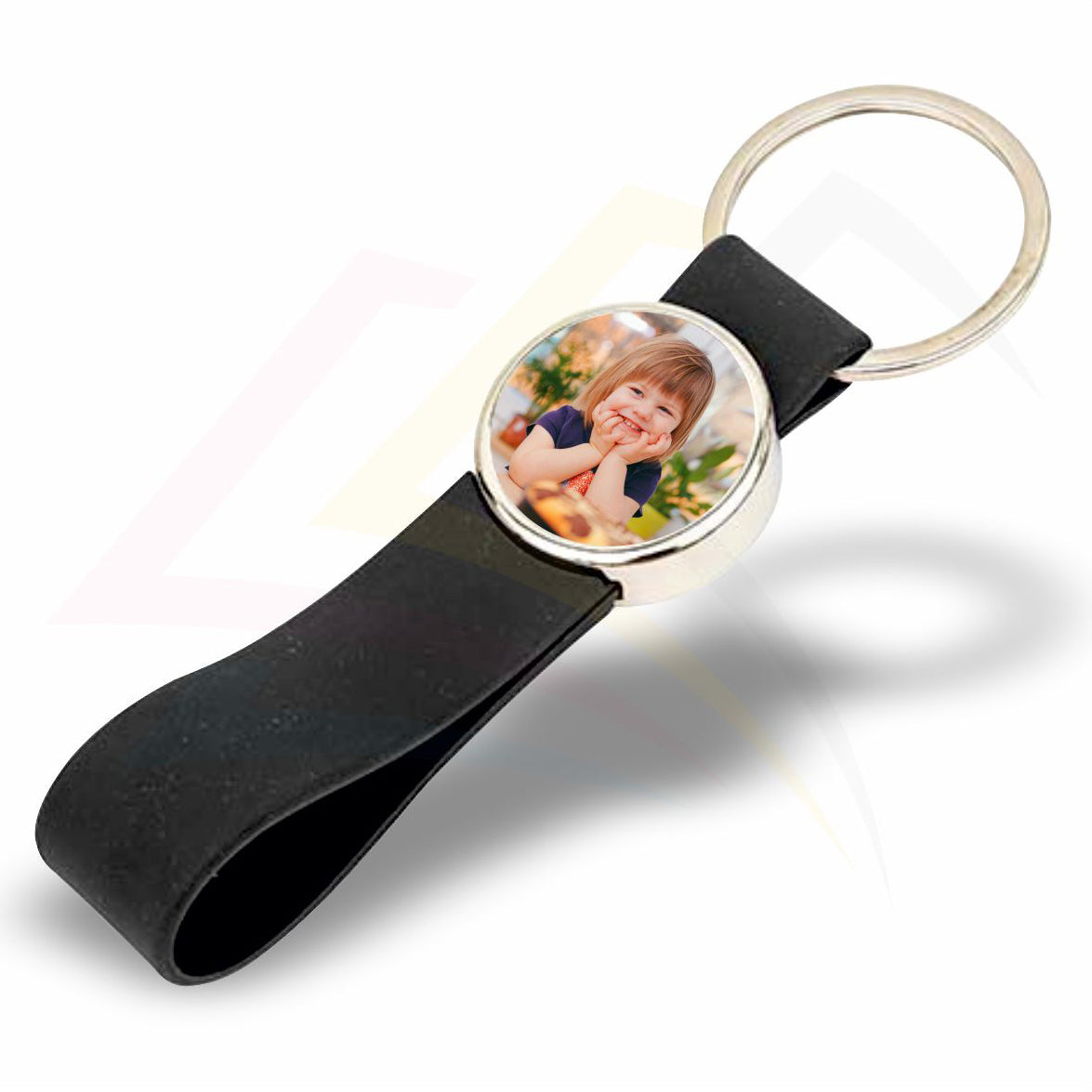 MR-25 Round 25mm Photo Insert Metal Keyring with Silicone Loop - Blank or Printed - Pack of 100