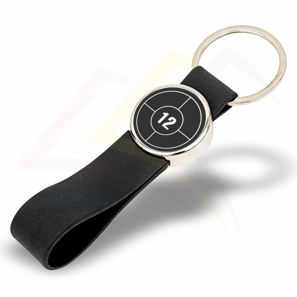 MR - 25 Round 25mm Photo Insert Metal Keyring with Silicone Loop - Blank or Printed - Pack of 100