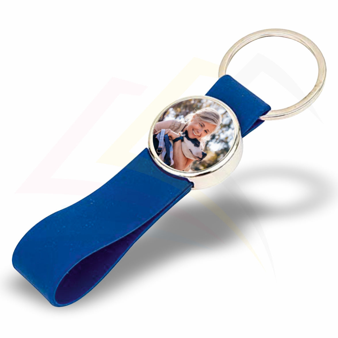 MR-25 Round 25mm Photo Insert Metal Keyring with Silicone Loop - Blank or Printed - Pack of 100