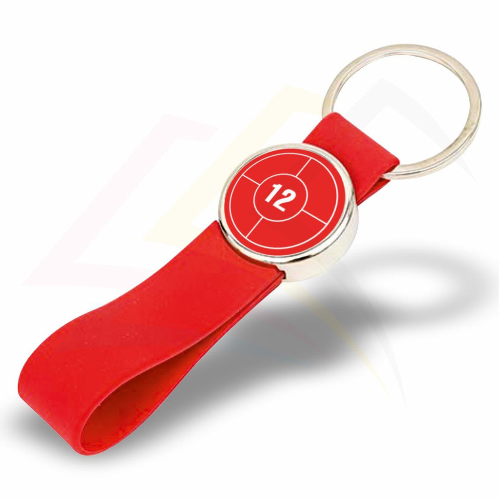 MR - 25 Round 25mm Photo Insert Metal Keyring with Silicone Loop - Blank or Printed - Pack of 100