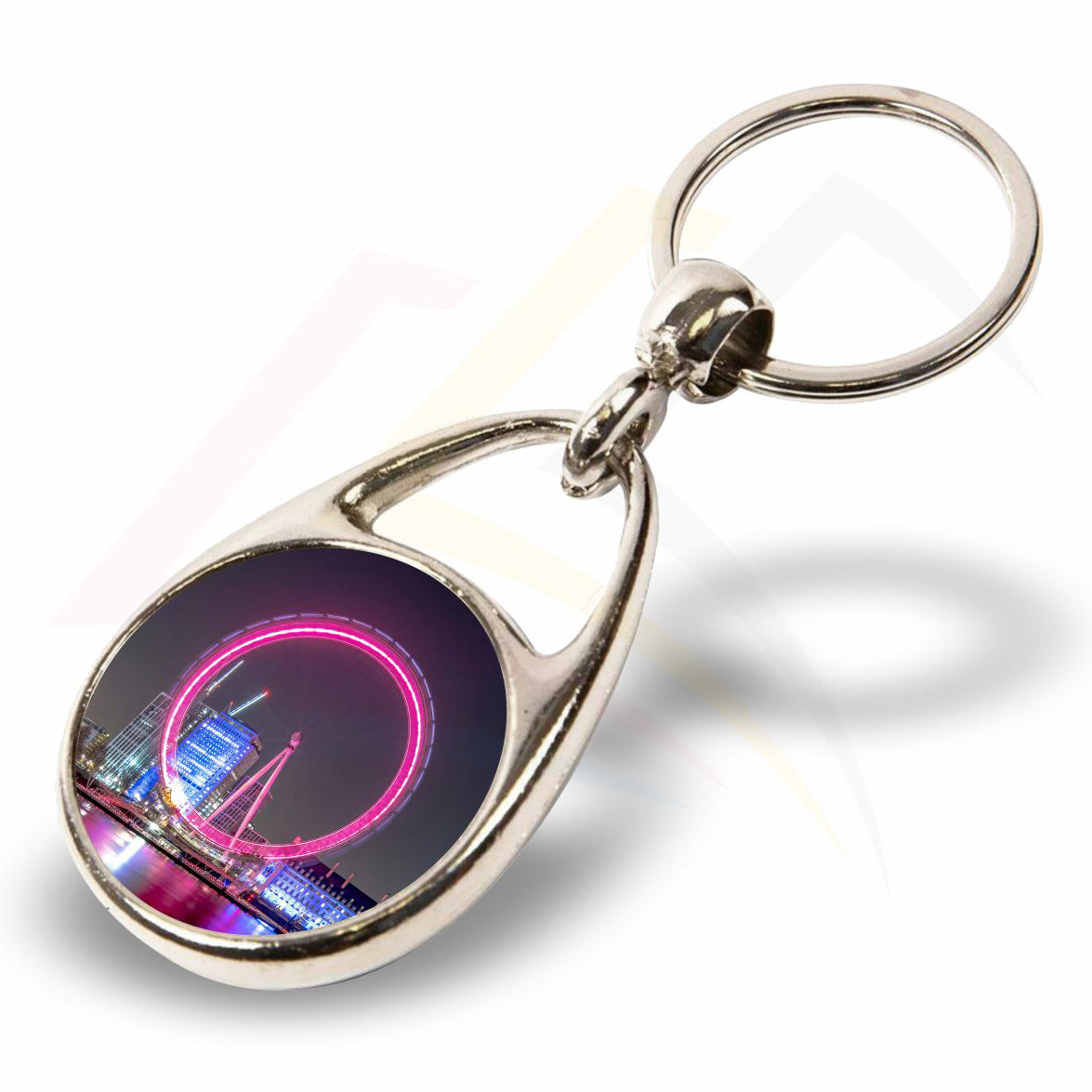 MS-30D Round 30mm 2-Sided Photo Insert Metal Keyring - Blank or Printed - Pack of 100