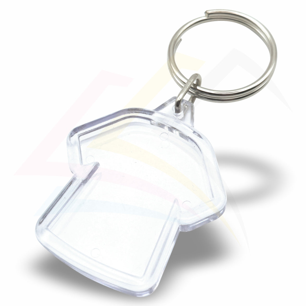MS1 Mini Shirt 35x33mm Photo Insert Acrylic Keyring - Blank or Printed - Pack of 100