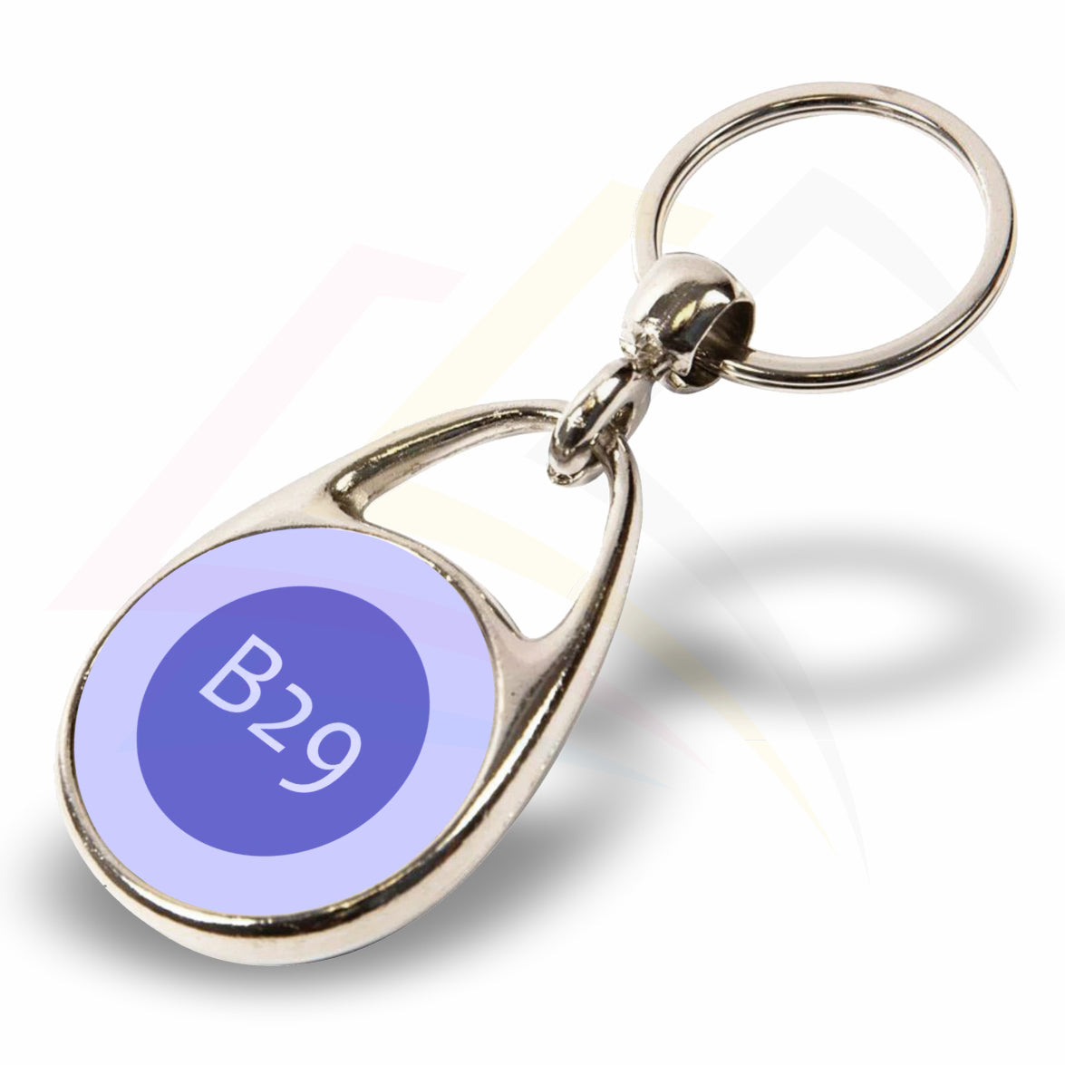 MS-30D Round 30mm 2-Sided Photo Insert Metal Keyring - Blank or Printed - Pack of 100