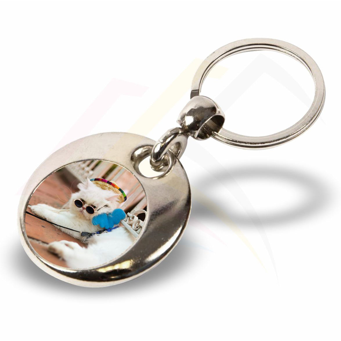 MT-25D Round 25mm Photo Insert Metal Keyring - Blank or Printed - Pack of 100