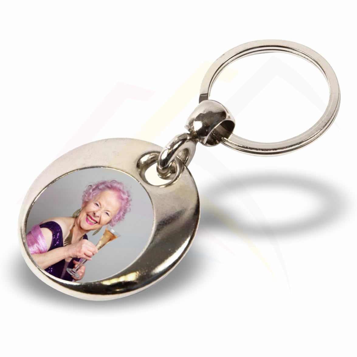 MT-25D Round 25mm Photo Insert Metal Keyring - Blank or Printed - Pack of 100