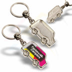 MV-N Van Shaped Photo Insert Metal Keyring - Blank or Printed - Pack of 100
