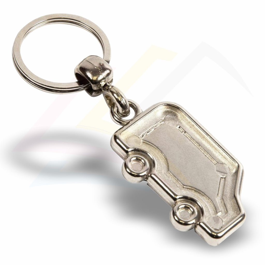 MV-N Van Shaped Photo Insert Metal Keyring - Blank or Printed - Pack of 100