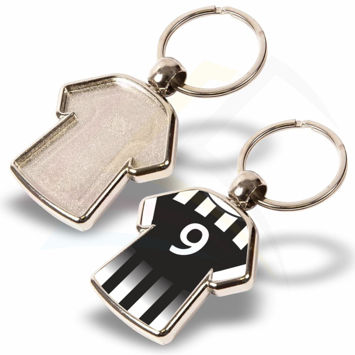 MX-D-5 Shirt Shaped Photo Insert Metal Keyring - Blank or Printed - Pack of 5