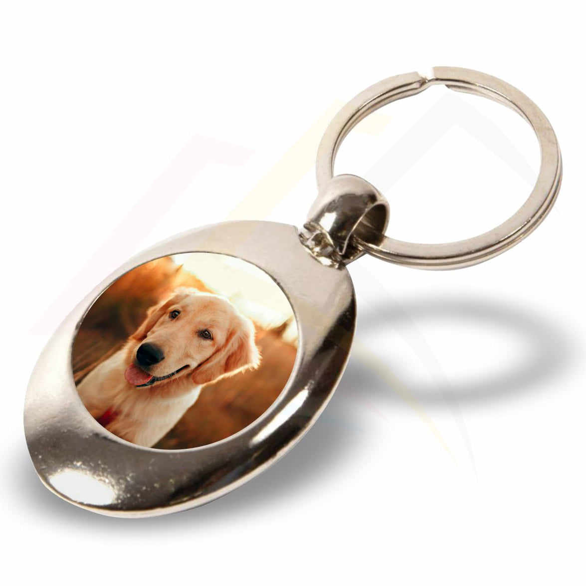 MZ-25 Shopping Trolley Coin 25mm Round Photo Insert Metal Keyring - Blank or Printed - Pack of 100