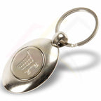 MZ-25 Shopping Trolley Coin 25mm Round Photo Insert Metal Keyring - Blank or Printed - Pack of 100