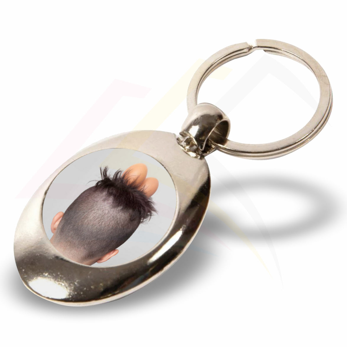 MZ-25 Shopping Trolley Coin 25mm Round Photo Insert Metal Keyring - Blank or Printed - Pack of 100