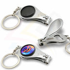Multi3-5 Nail Clipper / Bottle Opener Round 25mm Photo Insert Metal Keyring -  Blank or Printed - Pack of 5