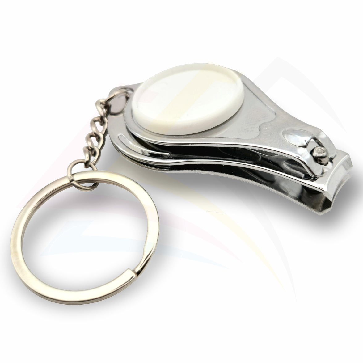 Multi3 Nail Clipper / Bottle Opener Round 25mm Photo Insert Metal Keyring -  Blank or Printed - Pack of 100