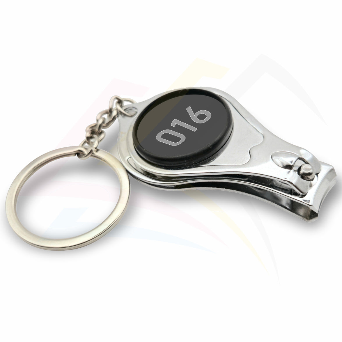 Multi3 Nail Clipper / Bottle Opener Round 25mm Photo Insert Metal Keyring -  Blank or Printed - Pack of 100