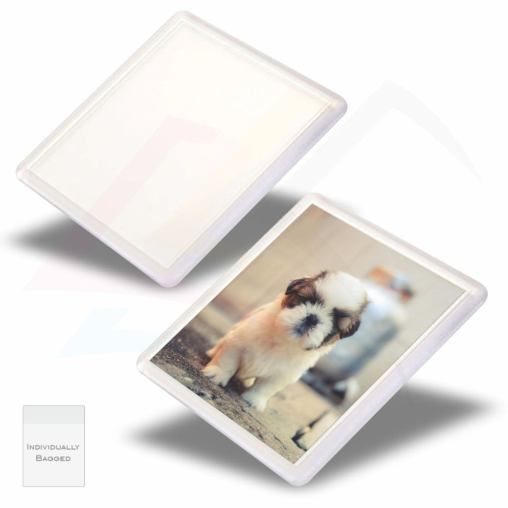 N1-10 Square 90x90mm Photo Insert Acrylic Coaster - Blank or Printed - Pack of 10