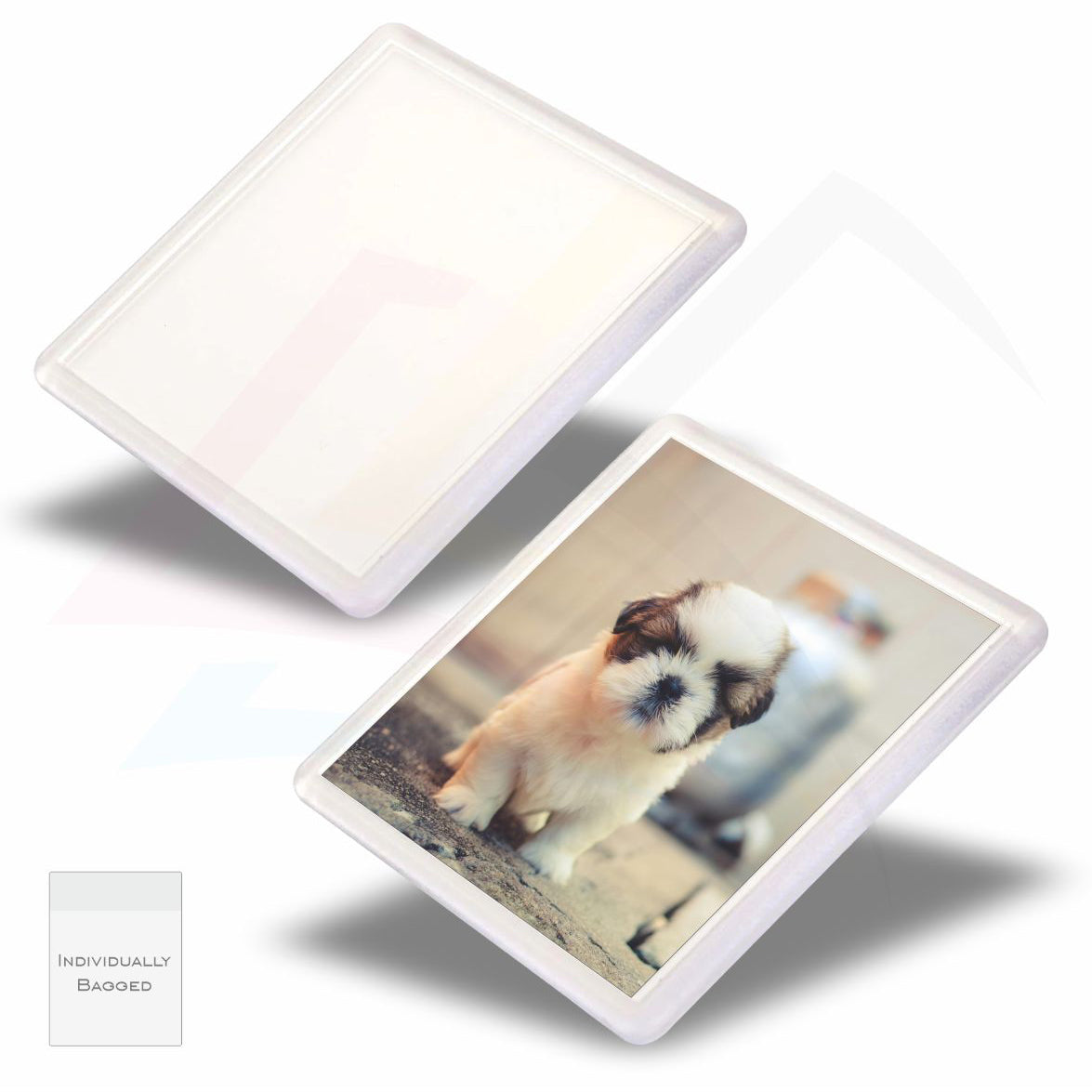 N1-10 Square 90x90mm Photo Insert Acrylic Coaster - Blank or Printed - Pack of 10