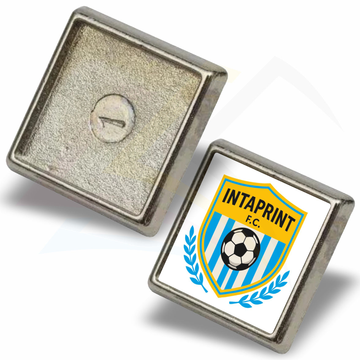 P-10 Metal Pin Badge Square 15x15mm Photo Insert - Blank or Printed - Pack of 100