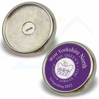 P-17 Metal Pin Badge Round 17mm Photo Insert - Blank or Printed - Pack of 100