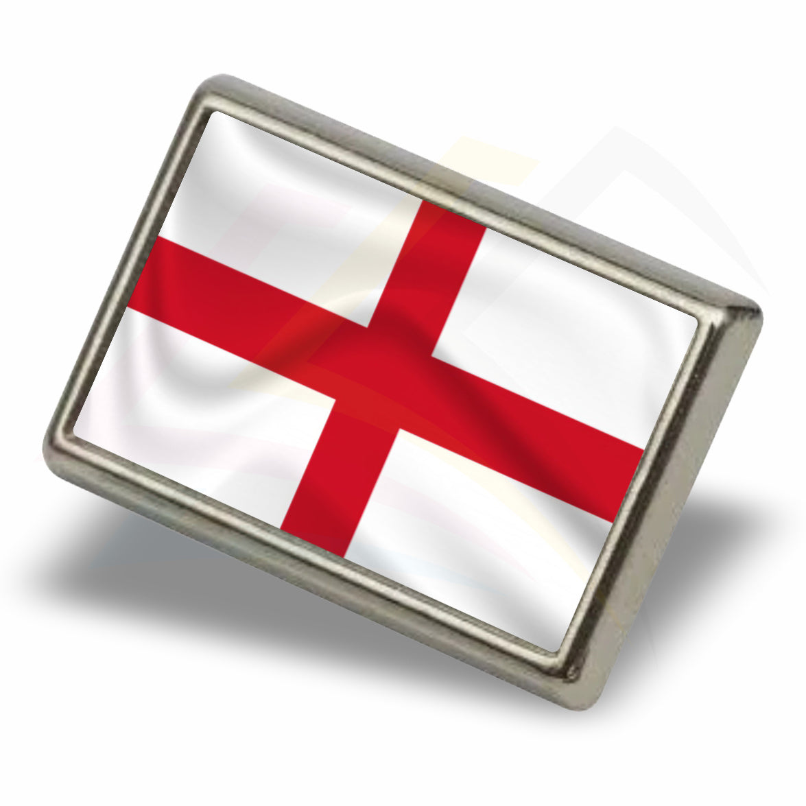 P-15 Metal Pin Badge Rectangular 21x13mm Photo Insert - Blank or Printed - Pack of 100