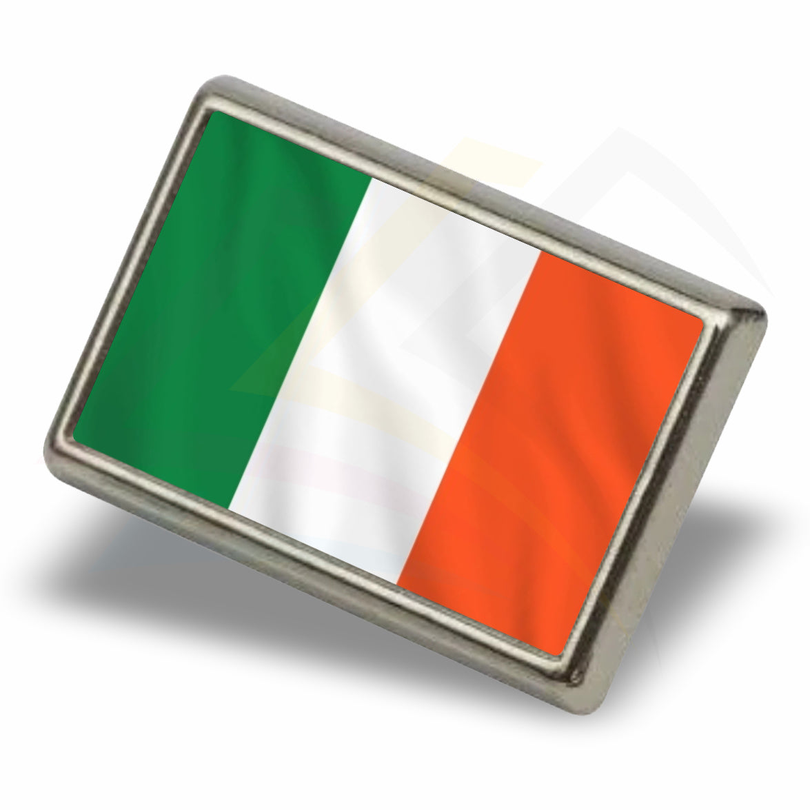 P-15 Metal Pin Badge Rectangular 21x13mm Photo Insert - Blank or Printed - Pack of 100