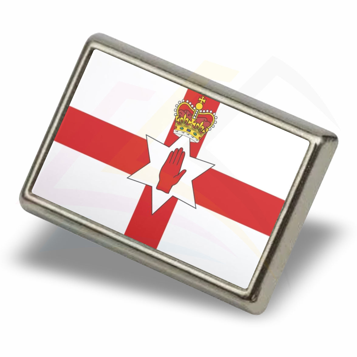 P-15 Metal Pin Badge Rectangular 21x13mm Photo Insert - Blank or Printed - Pack of 100