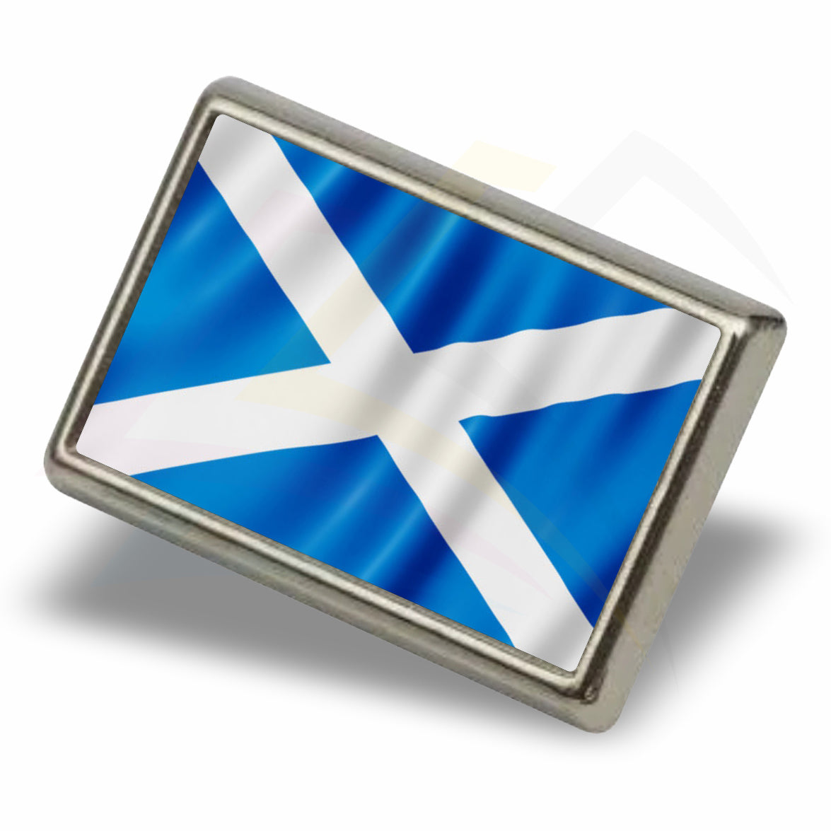 P-15 Metal Pin Badge Rectangular 21x13mm Photo Insert - Blank or Printed - Pack of 100