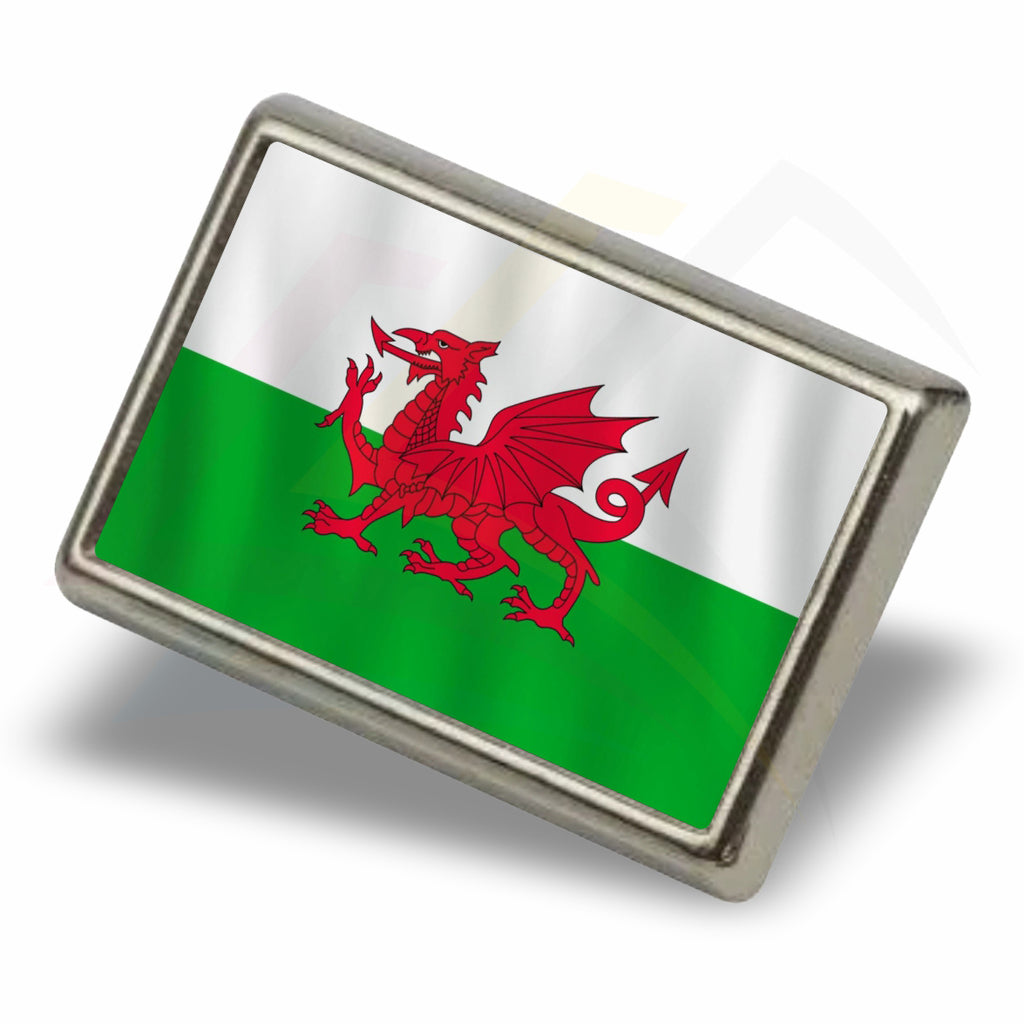 P-15 Metal Pin Badge Rectangular 21x13mm Photo Insert - Blank or Printed - Pack of 100