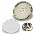 P-17-10 Metal Pin Badge Round 17mm Photo Insert - Blank or Printed - Pack of 10