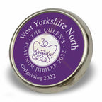 P-17-10 Metal Pin Badge Round 17mm Photo Insert - Blank or Printed - Pack of 10